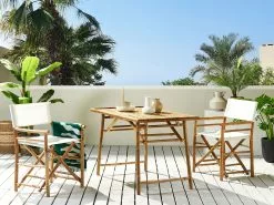 Beliani Puutarhapöytä Bambu Vaalea Puu 120 Cm MOLISE -Ulkokalusteet myymälä undef src sa picid 838115 type color image