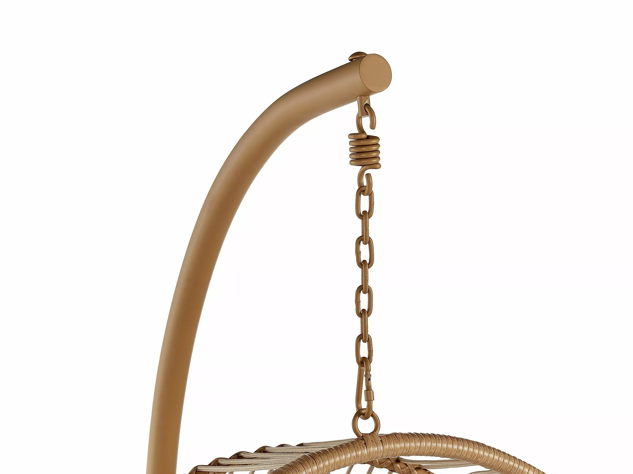 Beliani Riipputuoli Jalustalla Polyrottinki Beige ACRI - Image 8