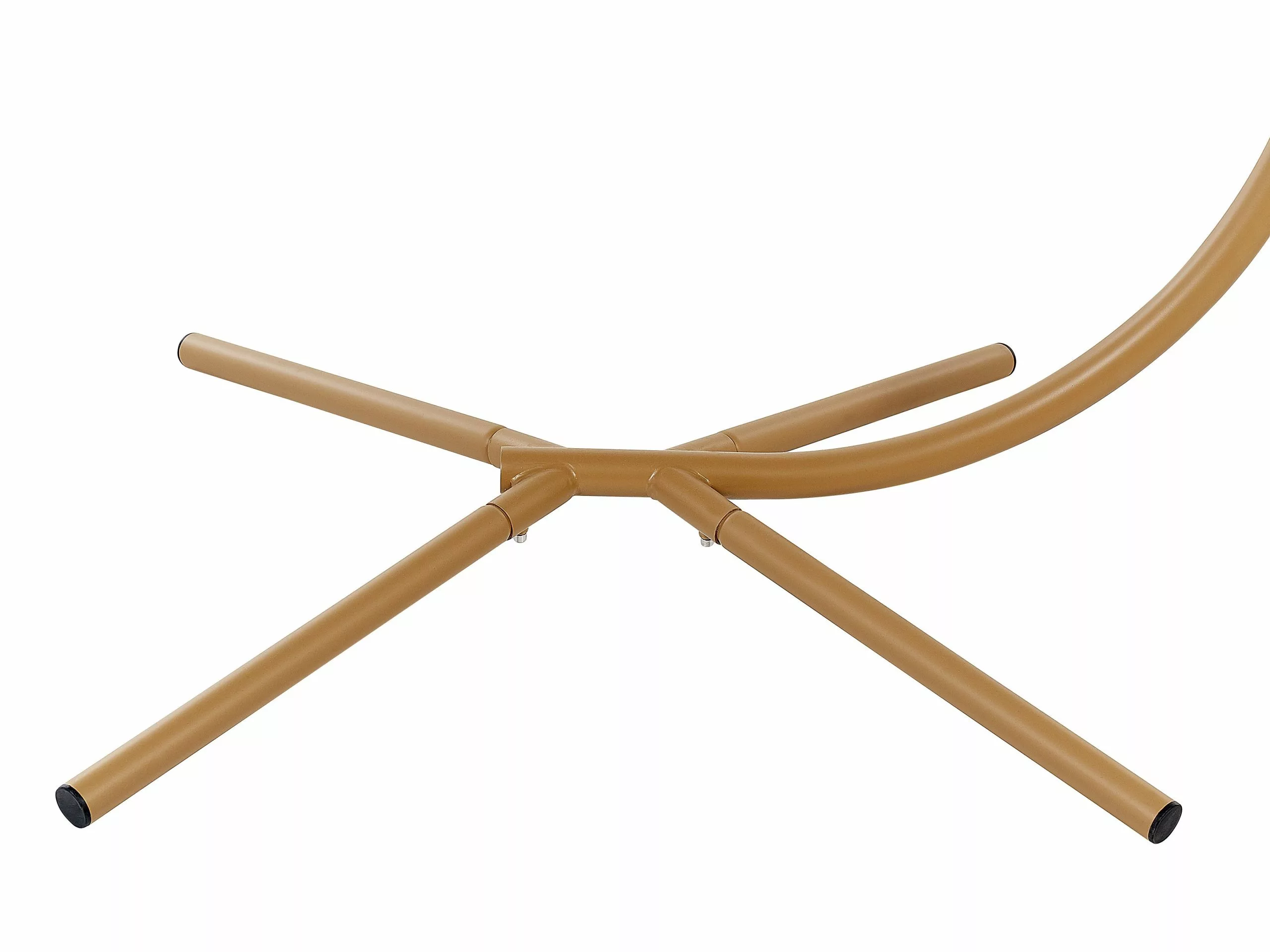 Beliani Riipputuoli Jalustalla Polyrottinki Beige ACRI - Image 9