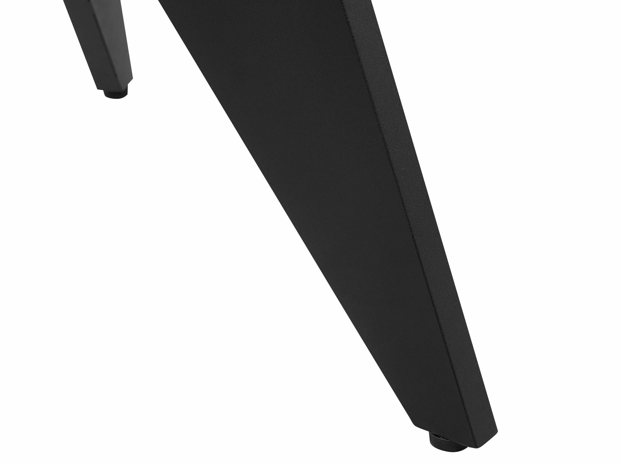 Beliani Puutarhapöytä Lasitasolla Alumiini Musta ⌀ 110 Cm OLMETTO - Image 5