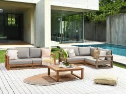 Beliani 4-istuttava Ulkosohvaryhmä Akasiapuu Vaalea Puu TIMOR II -Ulkokalusteet myymälä undef src sa picid 847208 type whitesh image