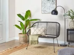 Beliani Puutarhapenkki Polyrottinki Musta 114 Cm ACAPULCO -Ulkokalusteet myymälä undef src sa picid 848279 type whitesh image