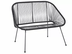 Beliani Puutarhapenkki Polyrottinki Musta 114 Cm ACAPULCO -Ulkokalusteet myymälä undef src sa picid 848280 type whitesh image