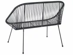 Beliani Puutarhapenkki Polyrottinki Musta 114 Cm ACAPULCO -Ulkokalusteet myymälä undef src sa picid 848284 type whitesh image