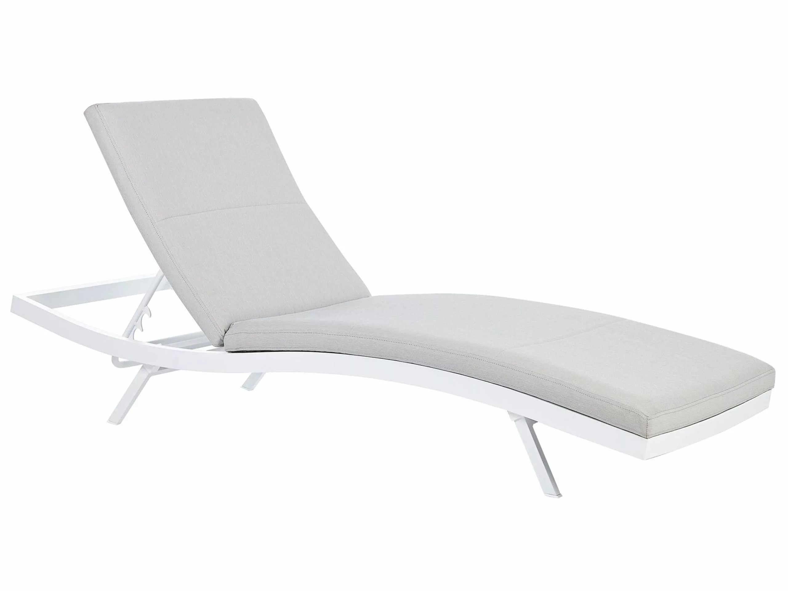 Beliani Aurinkotuoli Alumiini Vaaleanharmaa AMELIA 3 Beliani Aurinkotuoli Alumiini Vaaleanharmaa AMELIA